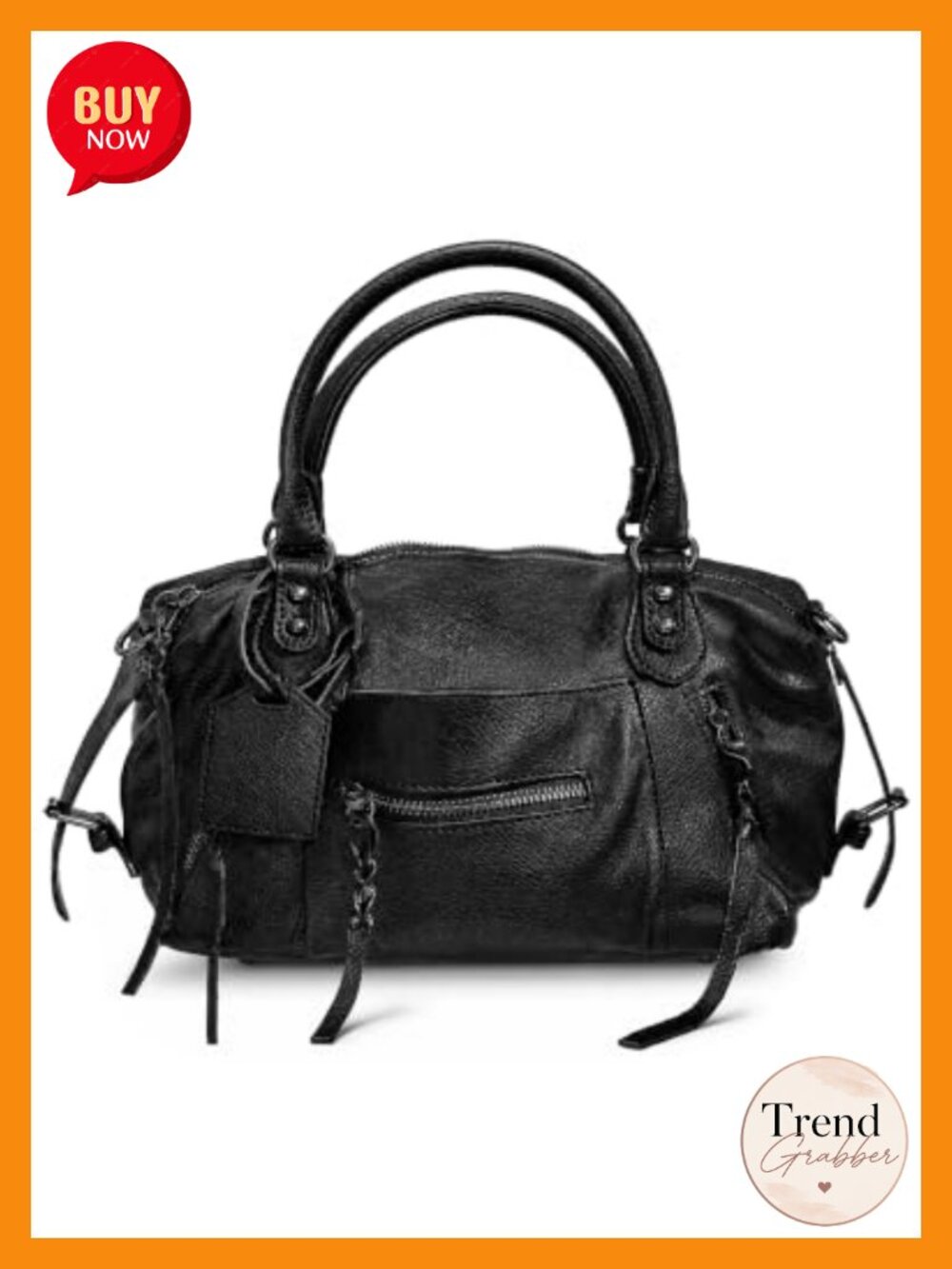 Vegan Leather Slouchy Hobo Tote Crossbody Bag with Strap 8L